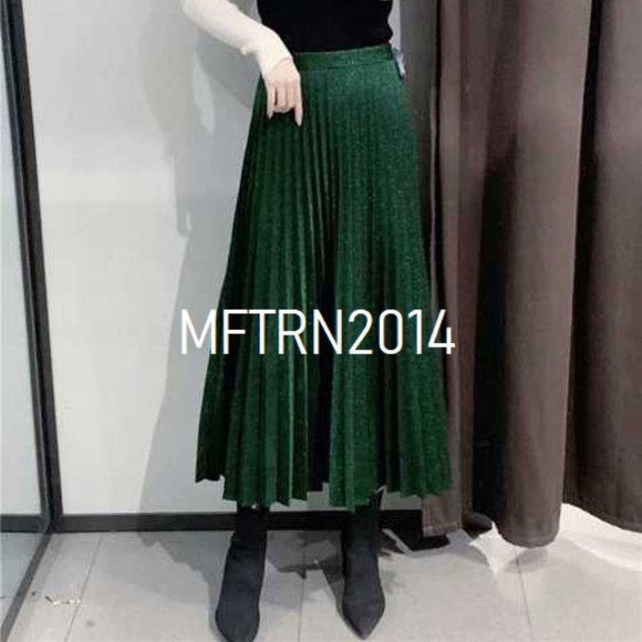 ZARA Metallic Pleated Skirt - Picture 6 of 15